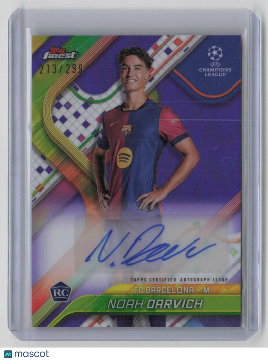 2025 Topps Finest UEFA Champions League Noah Darvich Autograph RC 213/299 #BA-ND