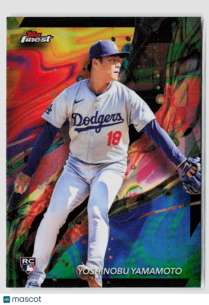 2024 Topps Finest Yoshinobu Yamamoto Oil Spill Rookie Card #50