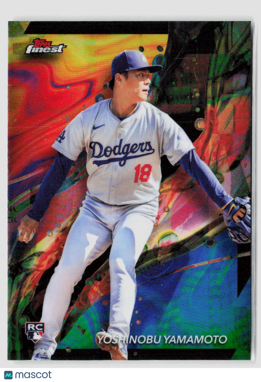 2024 Topps Finest Yoshinobu Yamamoto Oil Spill Rookie Card #50