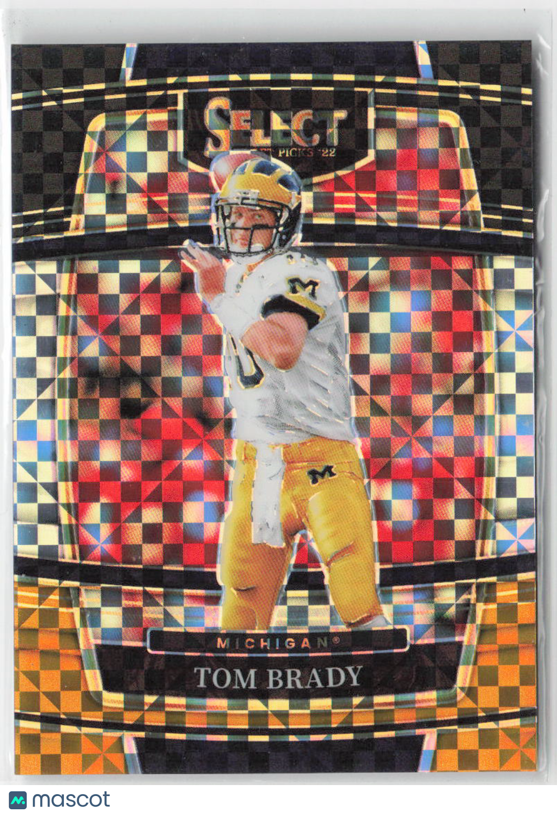 2022 Select Draft Picks Tom Brady Black Gold Checker #87/100 #32