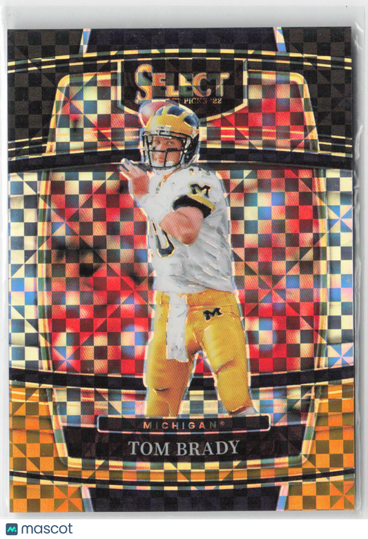 2022 Select Draft Picks Tom Brady Black Gold Checker #87/100 #32