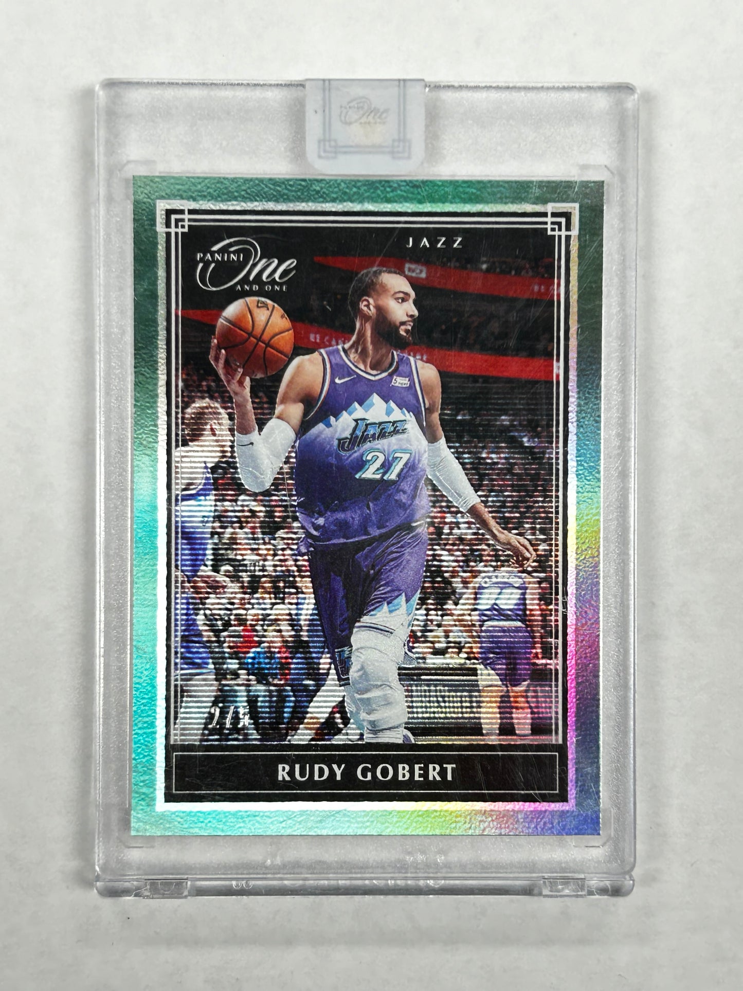 2019-20 Panini One Rudy Gobert Green Foil 2/5 #69