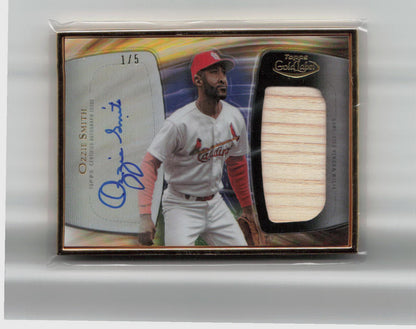 2022 Topps Gold Label Ozzie Smith 1/5 Patch Auto #GGFAJR-OS