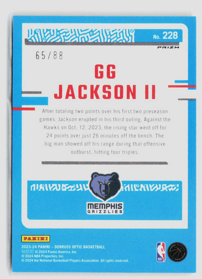 2023-24 Panini Donruss Optic GG Jackson II Rated Rookie Choice 65/88 #228