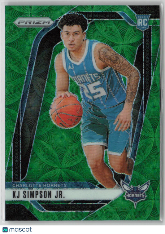 2024 Panini Prizm KJ Simpson Jr. RC 5/8 Green Choice #247