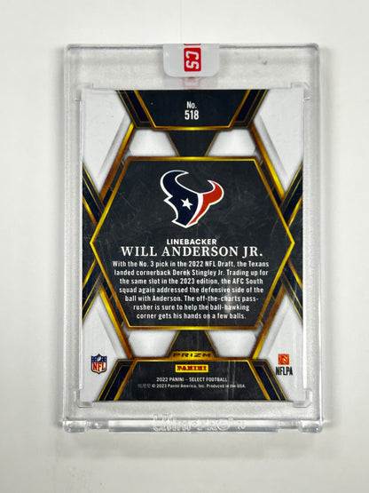 2022 Panini Select Will Anderson Jr. XRC #518