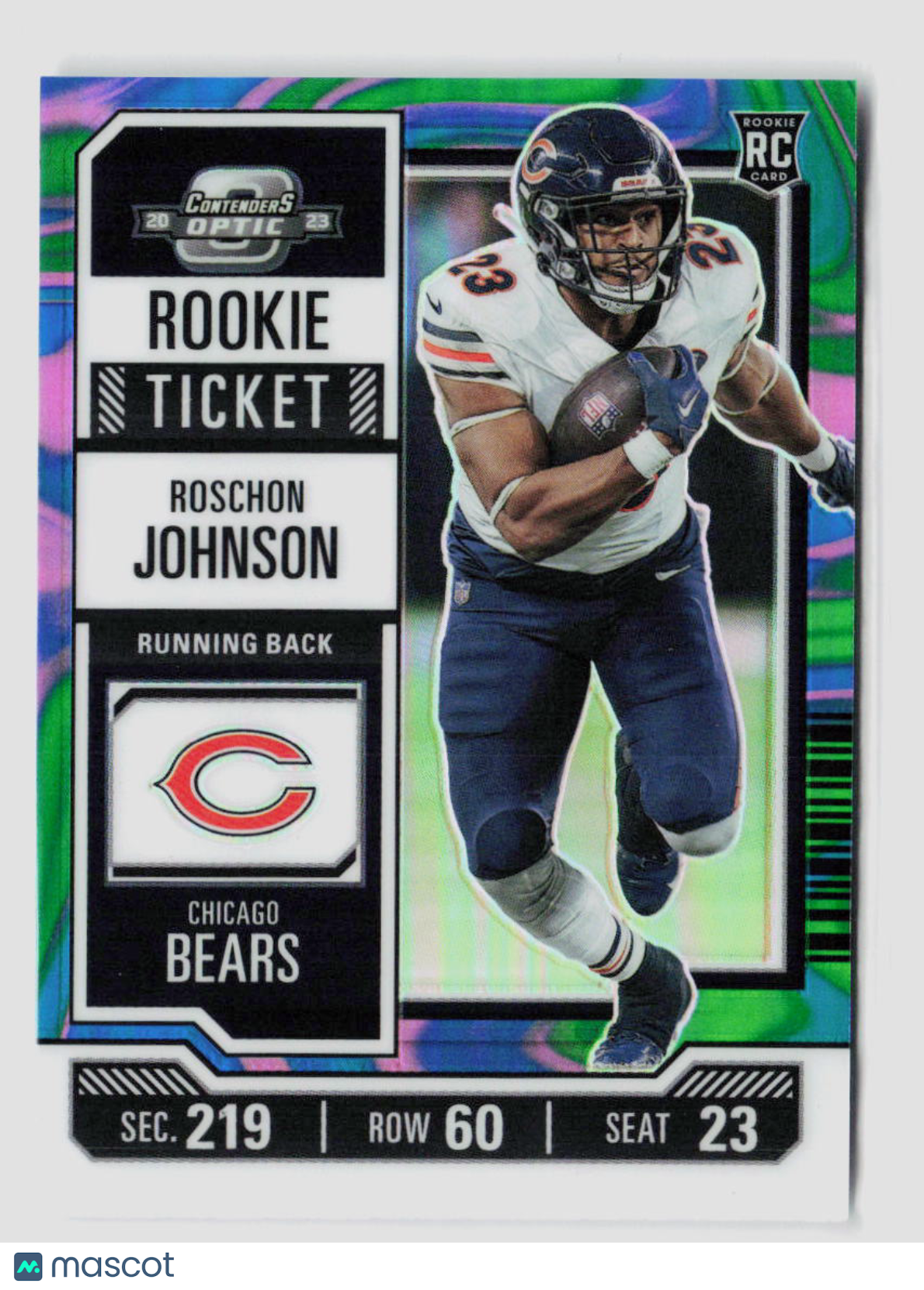 2023 Panini Contenders Optic Roschon Johnson Marble Rookie #/04 #88