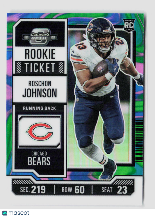 2023 Panini Contenders Optic Roschon Johnson Marble Rookie #/04 #88