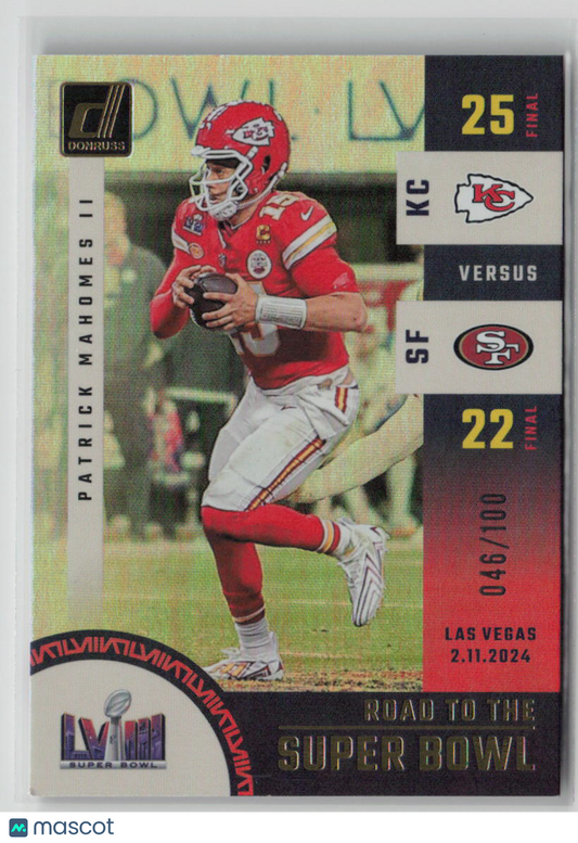 2024 Panini Donruss Football Patrick Mahomes II 046/100 #SBCHAMP