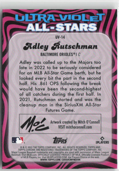 2023 Topps Chrome Adley Rutschman UltraViolet Rookie RC Case Hit #UV-14