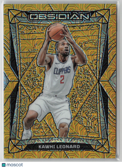 2023-24 Panini Obsidian Kawhi Leonard 10/10 Gold Flood #147