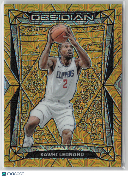 2023-24 Panini Obsidian Kawhi Leonard 10/10 Gold Flood #147