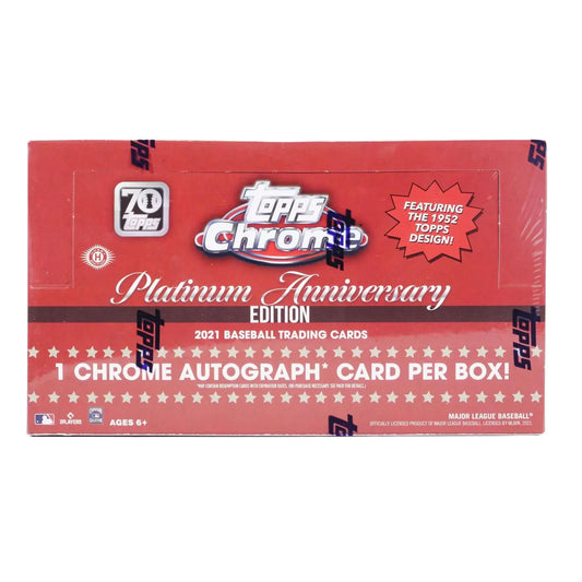 2021 Topps Chrome Platinum Anniversary Edition Basebal Hobby Box