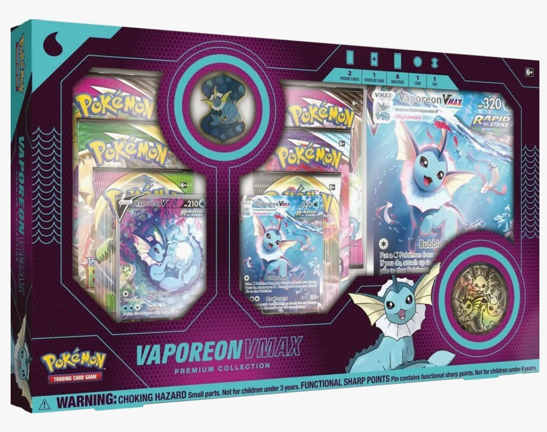 Vaporeon VMAX Premium Collection Box - Pokemon