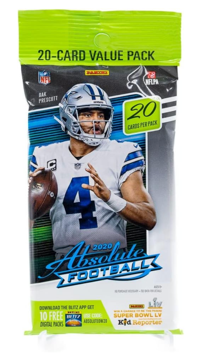 2020 Panini Absolute Football Jumbo Value Pack