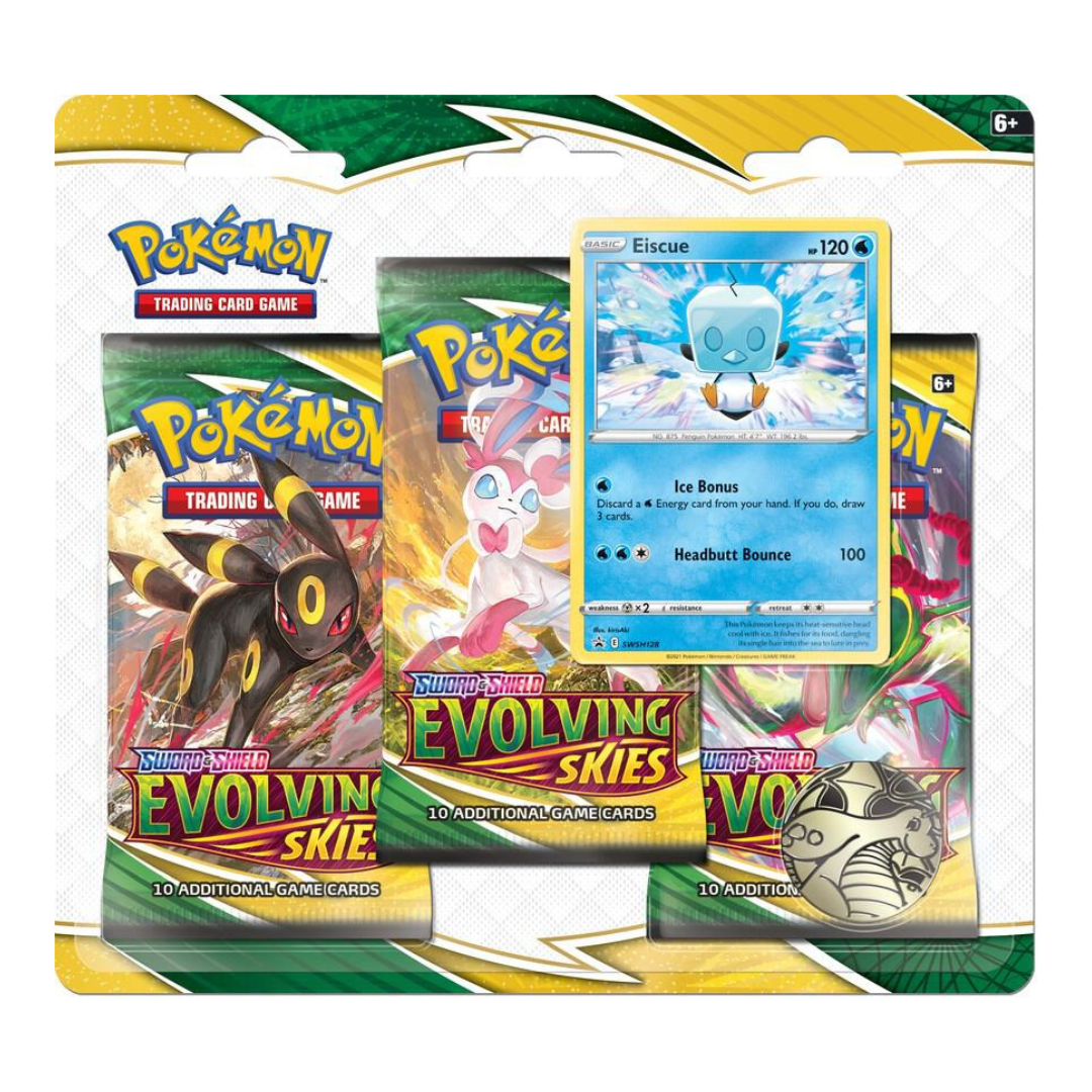 Pokemon Evolving Skies 3 Pack Blister [Eiscue] - SWSH07