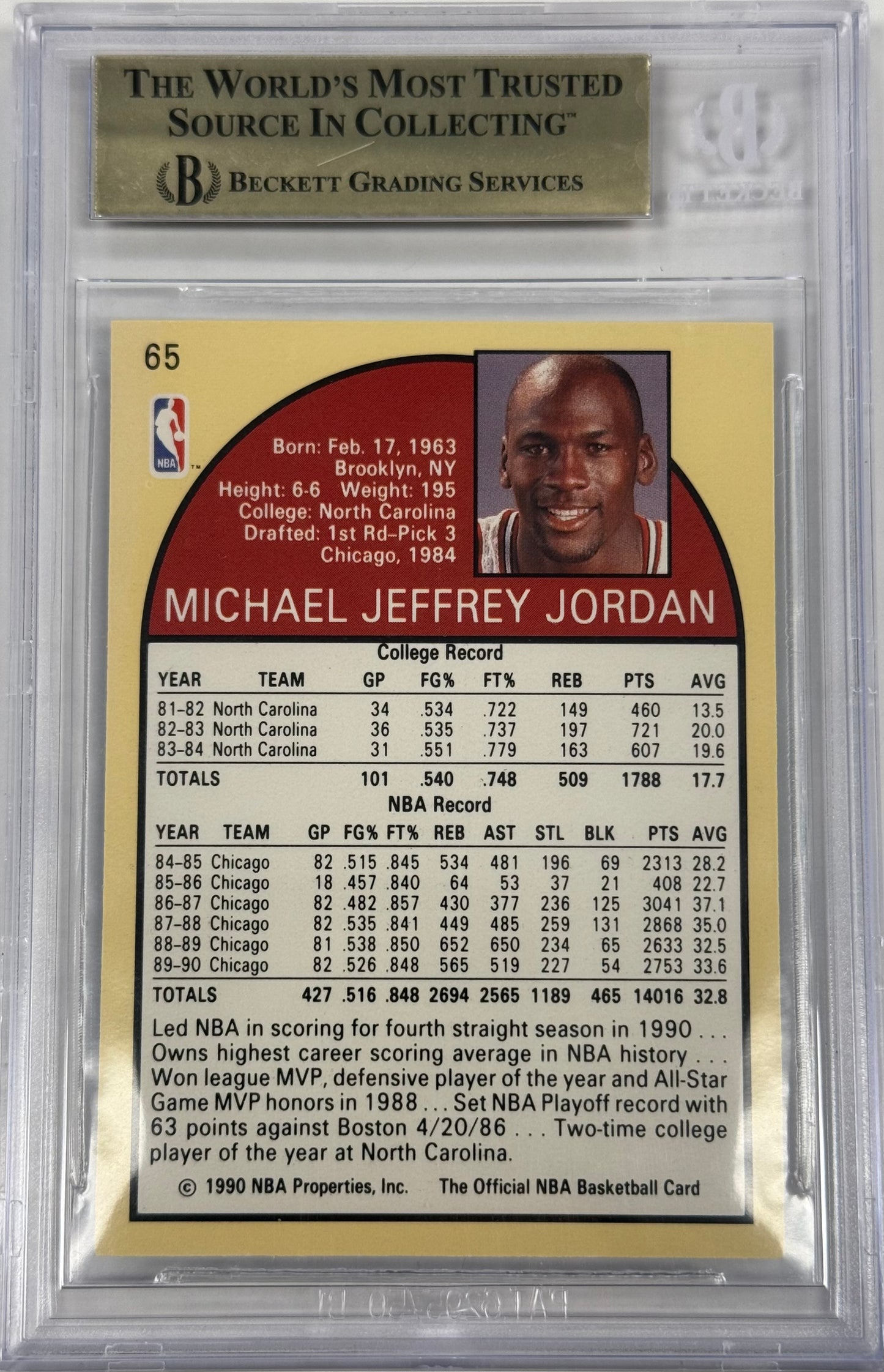 1990-91 Hoops Michael Jordan #65 BGS 9.5