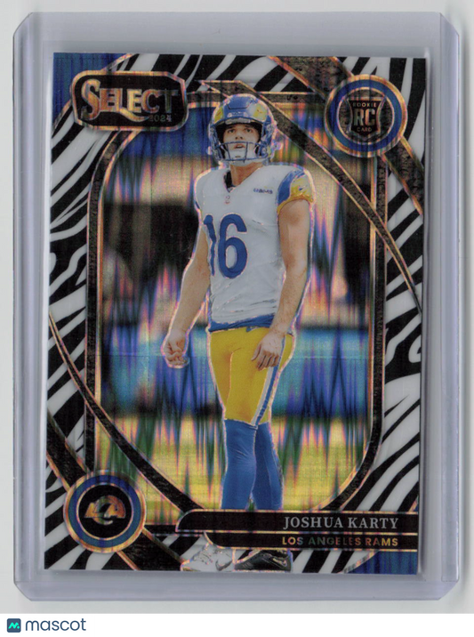2024 Panini Select Prizm Joshua Karty RC Zebra #282