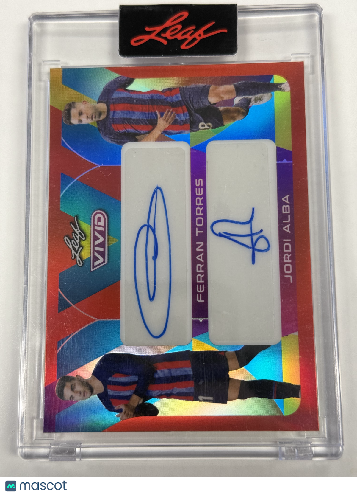 2022 Leaf Vivid Jordi Alba Ferran Torres Auto 1/6 #DA-33