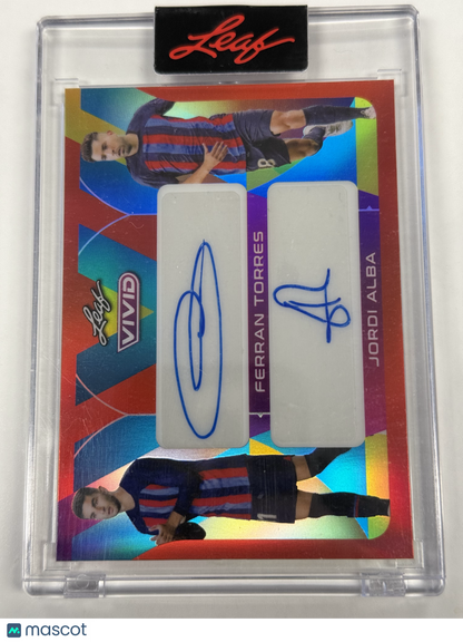 2022 Leaf Vivid Jordi Alba Ferran Torres Auto 1/6 #DA-33