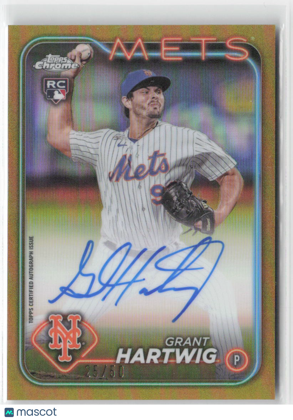 2024Topps Chrome Grant Hartwig 25/50 Gold Autographs /50