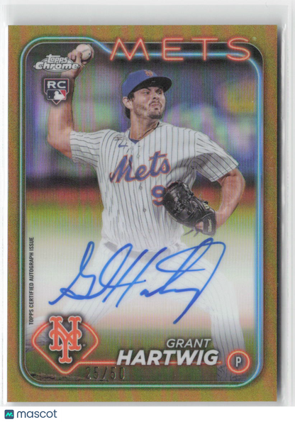 2024Topps Chrome Grant Hartwig 25/50 Gold Autographs /50