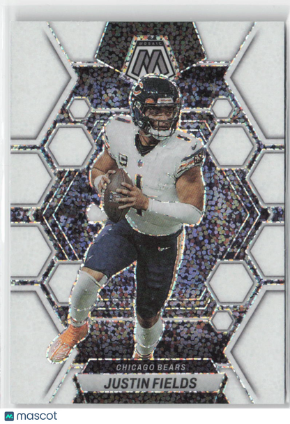 2023 Panini Mosaic Justin Fields White Sparkle SSP #33