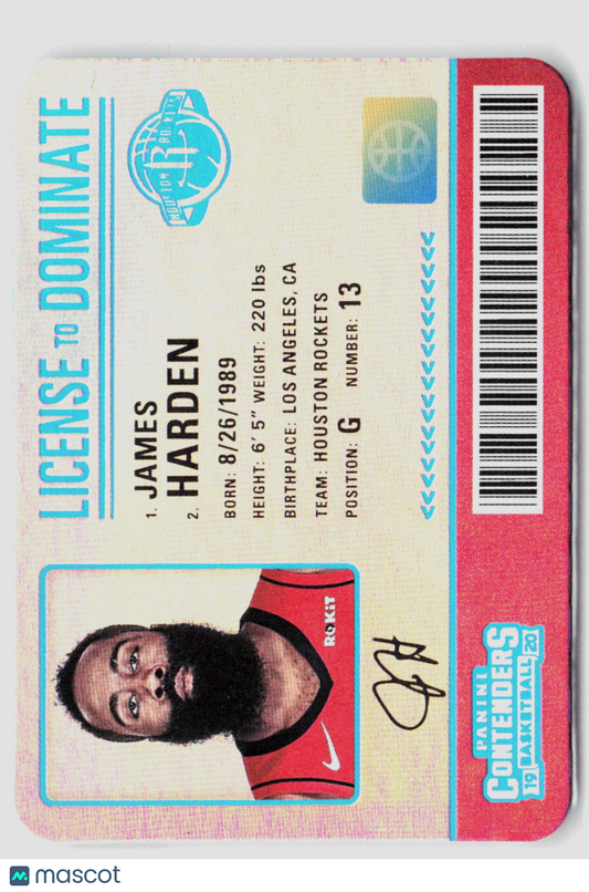 2019 Panini Contenders James Harden License To Dominate Case Hit #13