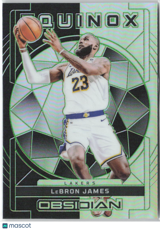 2022 Panini Obsidian LeBron James Equinox Green Etch #10/25 #26