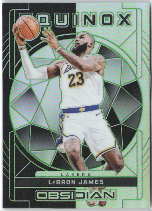 2022 Panini Obsidian LeBron James Equinox Green Etch #10/25 #26