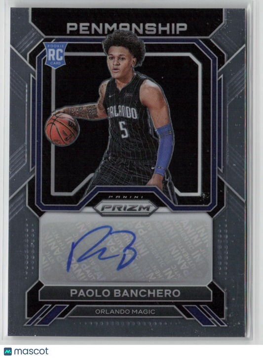 2022-23 Panini Prizm Penmanship Paolo Banchero RC #RP-PBO