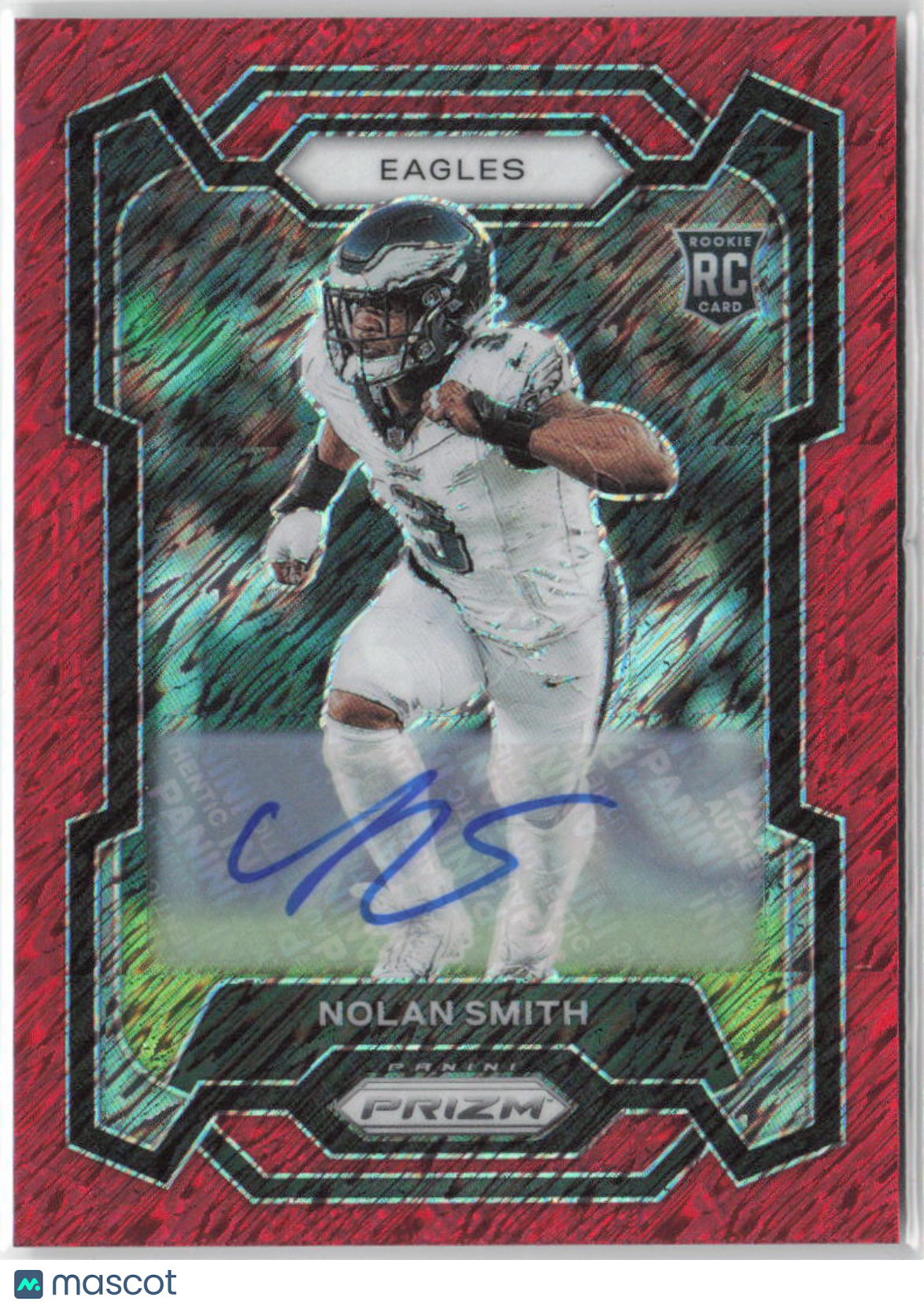 2023 Panini Prizm Nolan Smith Rookie RC Auto 13/35 Red Shimmer #382