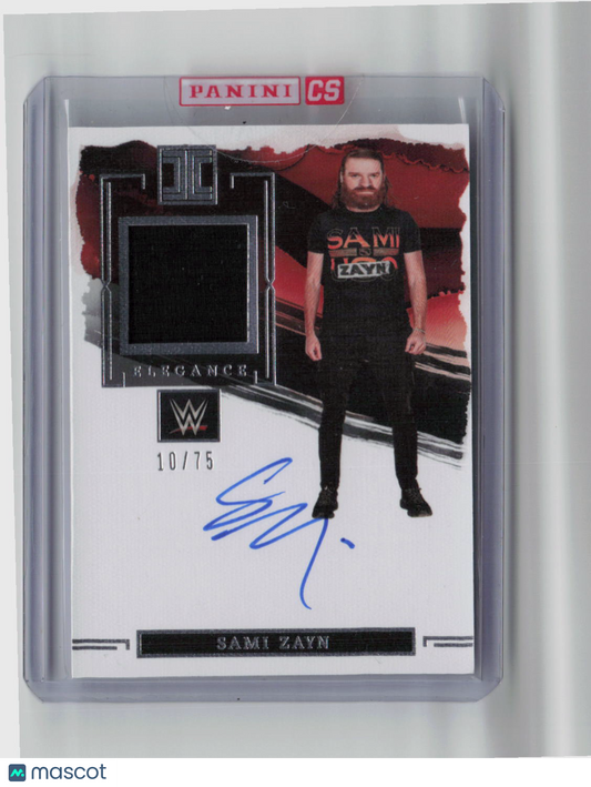 2023 Panini Impeccable Elegance Sami Zayn Autograph Patch 10/75 #EM-SZN