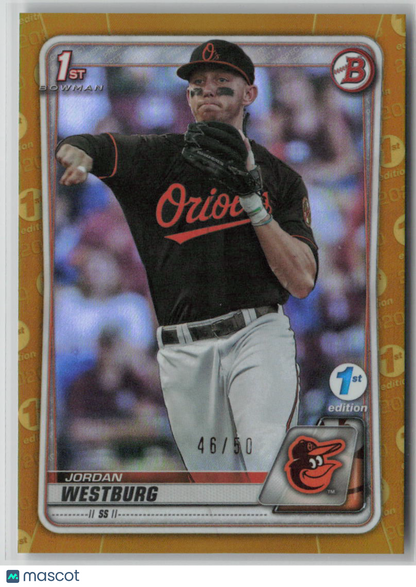 2020 Topps Bowman Draft Jordan Westburg 1st Edition Gold 46/50 #BD-111