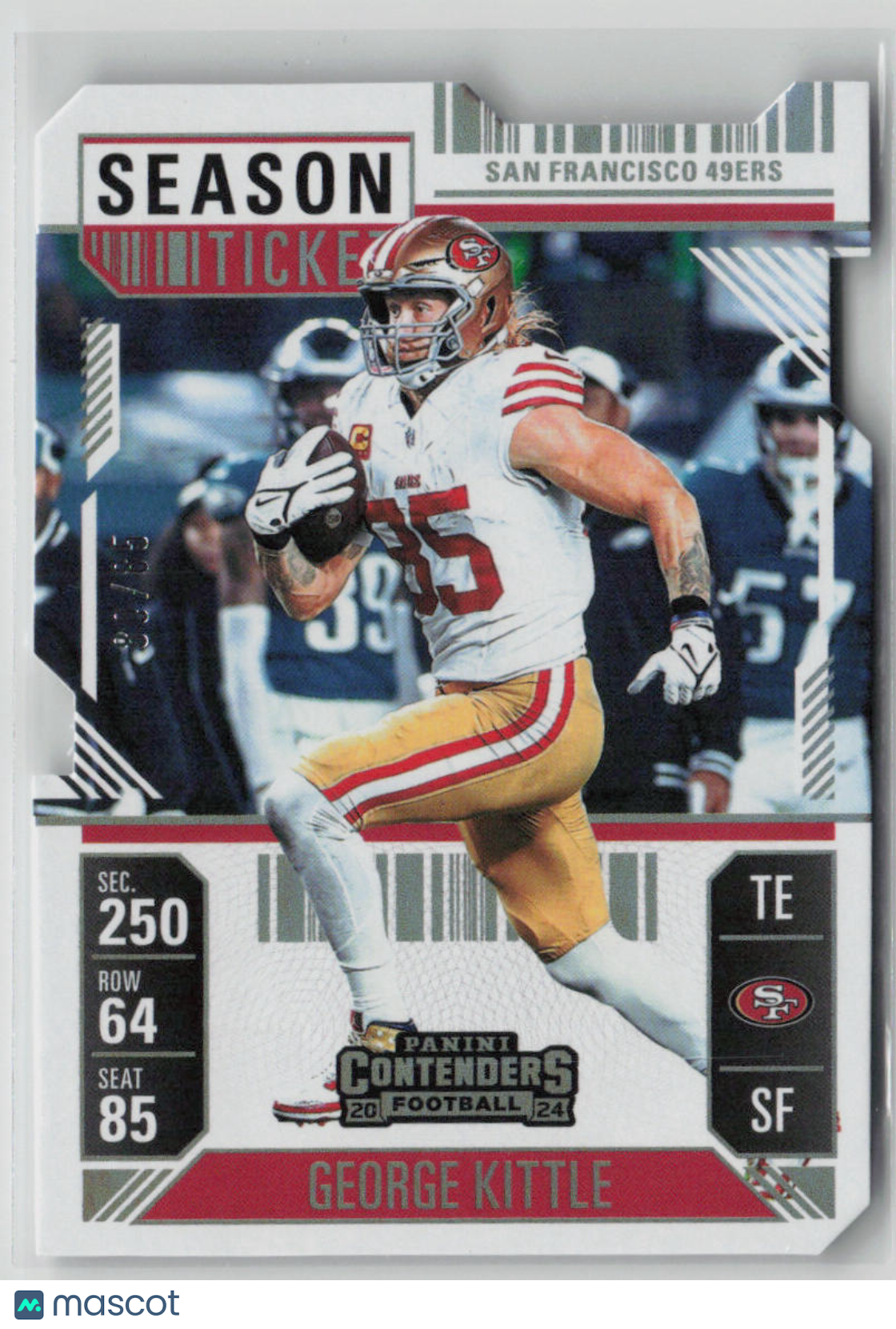 2025 Panini Contenders Football George Kittle Ticket Stub 80/85 #85