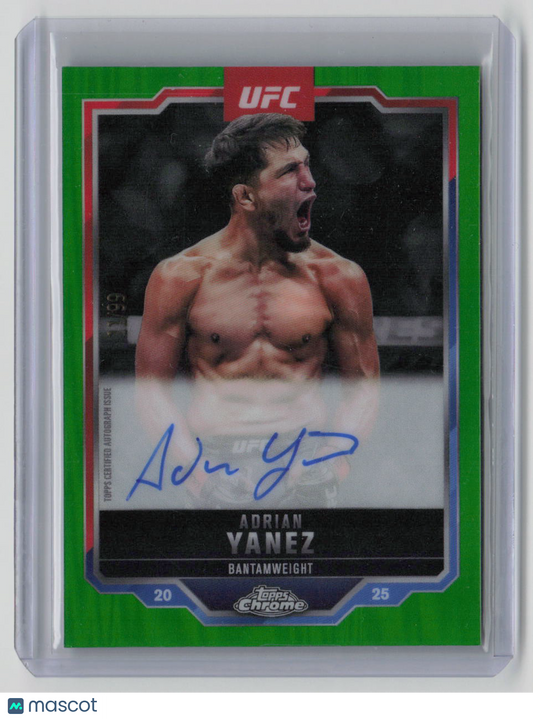 2025 Topps Chrome UFC Adrian Yanez Autograph Green 11/99 #CVA-AY