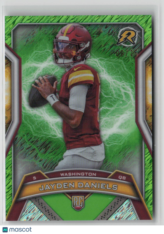 2024 Topps Resurgence Green Shimmer Jayden Daniels Rookie 08/15 #196