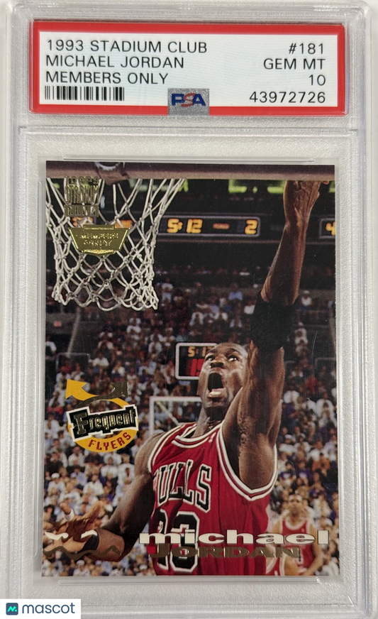 1993 Stadium Club Michael Jordan Members Only #181 PSA 10