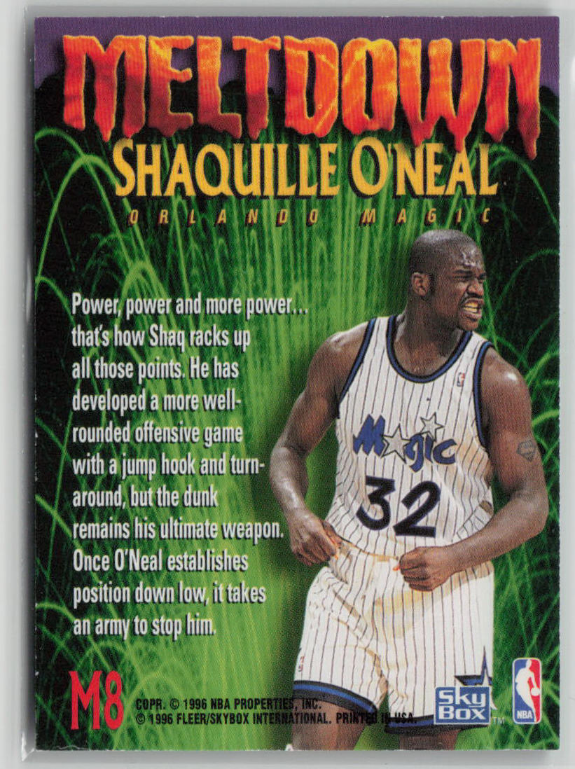 1995-96 SkyBox Meltdown Shaquille O'Neal #M8