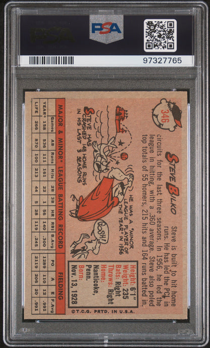 1958 Topps Steve Bilko #346 PSA 6