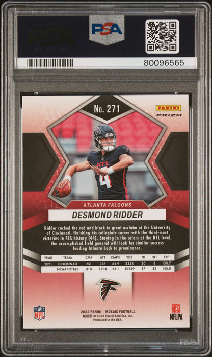 2022 Panini Mosaic Desmond Ridder Genesis #271 PSA 10