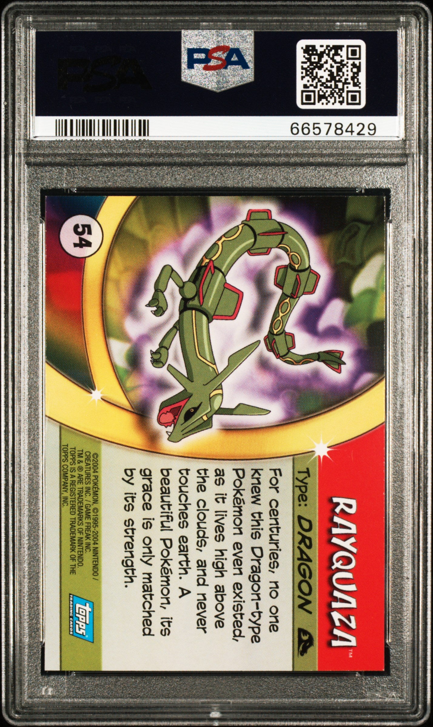 2004 Pokemon TCG Rayquaza Topps Advanced Challenge Foil #54 PSA 9