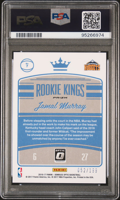 2016 Panini Donruss Optic Jamal Murray Rookie Kings Orange 052/199 #7 PSA 10