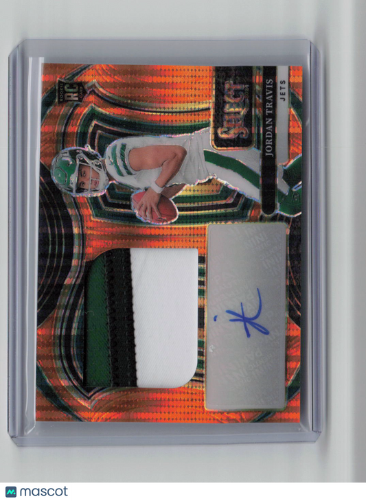 2024 Panini Select Jordan Travis Autograph Patch 22/35 RC Orange #MRSS-JTS