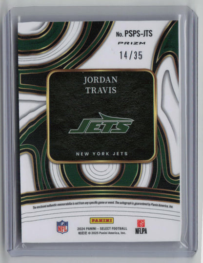 2024 Panini Select Jordan Travis Orange Pulsar 14/35 Rookie Patch Auto #PSPS-JTS