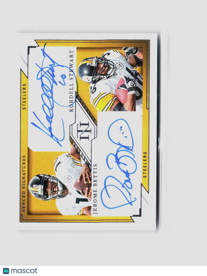 2023 National Treasures Jerome Bettis Kordell Stewart Dual Auto 50/99 #SS-SB