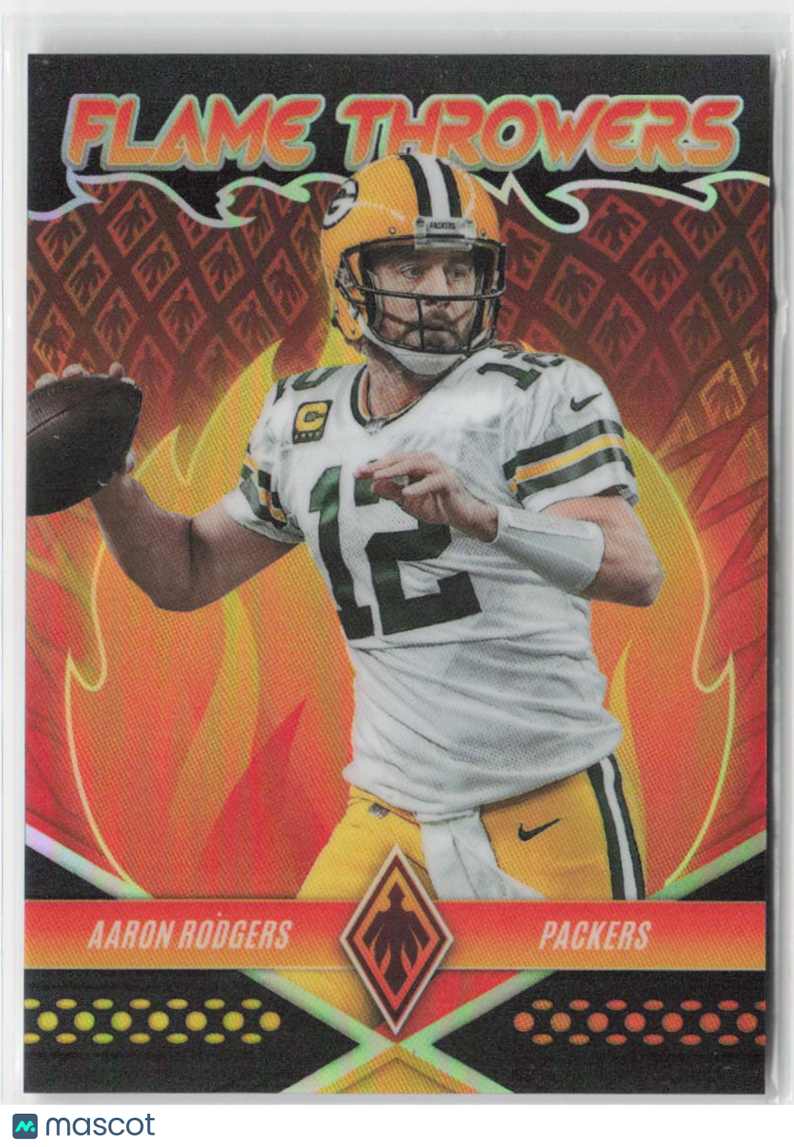 2022 Panini Phoenix Aaron Rodgers Flame Throwers 02/10 Black #FT-11