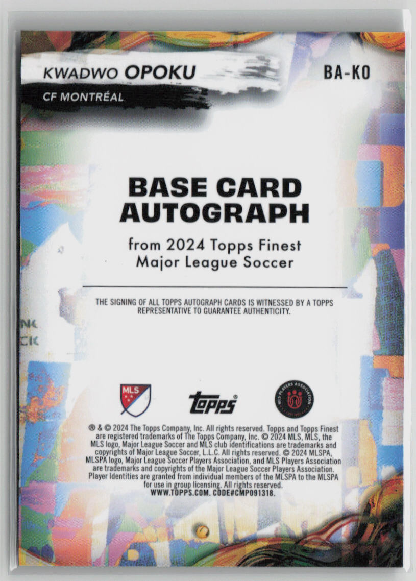 2024 Topps Finest Kwadwo Opoku Red Autograph 1/5 #BA-KO