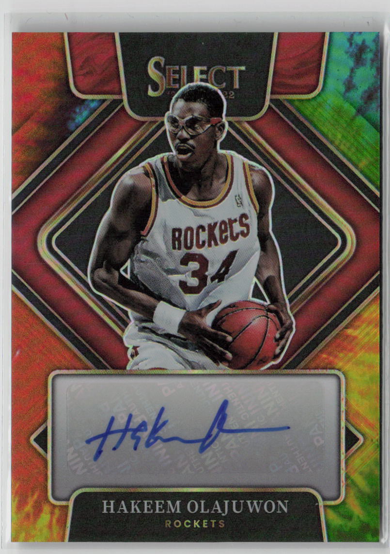 2021 Panini Select Hakeem Olajuwon 11/25 Tie-Dye Auto #SG-HOW