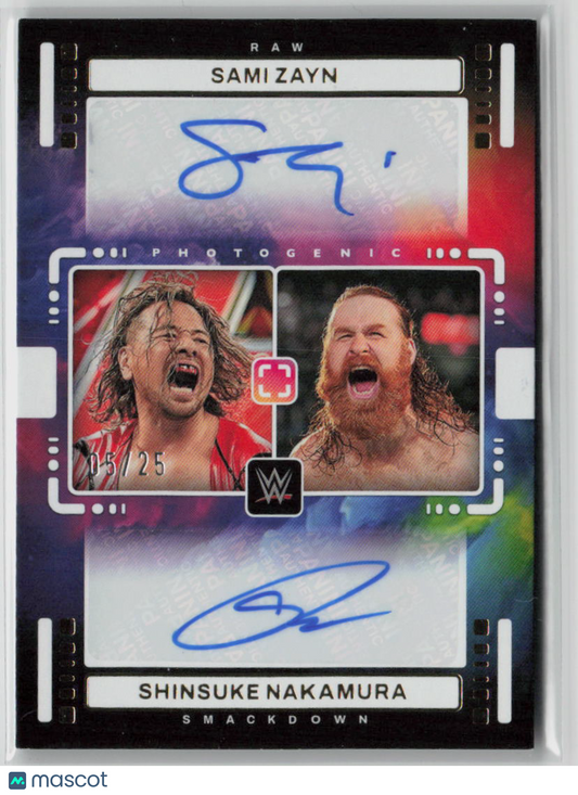 2024 Panini Photogenic Sami Zayn Shinsuke Nakamura Dual Autograph 05/25 #DA-SZS